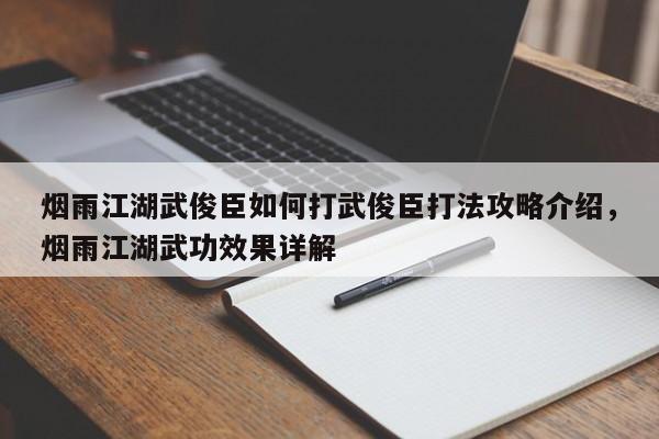 烟雨江湖武俊臣如何打武俊臣打法攻略介绍，烟雨江湖武功效果详解